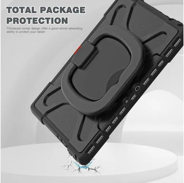 Alt view image 4 of 7 - BONAEVER Surface Pro 8 Case Shockproof Protective Cover with Pencil Holder / Hand Strap / Rotatable Stand and Compatible with Type Cover Keyboard for 13 inch Microsoft Surface Pro 8 2021