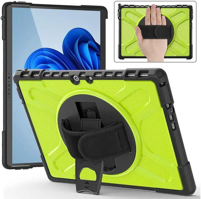Main image of BONAEVER For Microsoft Surface Pro 8 13 inch 2021 Case Protective Rugged Cover with Pen Holder / Hand Strap / Rotating Stand and Compatible with Type Cover Keyboard