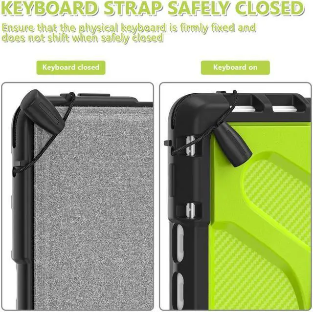 Alt view image 6 of 7 - BONAEVER For Microsoft Surface Pro 8 13 inch 2021 Case Protective Rugged Cover with Pen Holder / Hand Strap / Rotating Stand and Compatible with Type Cover Keyboard