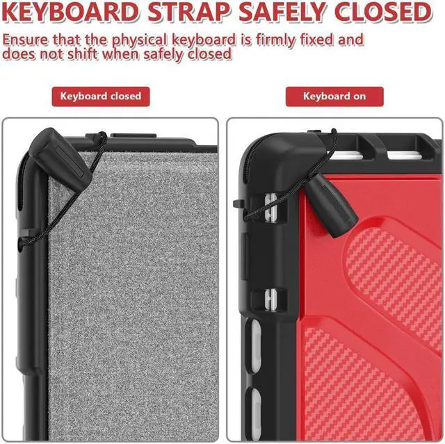 Alt view image 4 of 7 - BONAEVER For Microsoft Surface Pro 8 13 inch 2021 Case Protective Rugged Cover with Pen Holder / Hand Strap / Rotating Stand and Compatible with Type Cover Keyboard