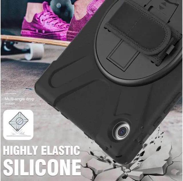 Alt view image 5 of 7 - BONAEVER Case for Samsung Galaxy Tab A8 10.5 inch 2022 Case SM-X200 X205 X207 Shockproof Protective Cover with Stand Pencil Holder H & Shoulder Strap