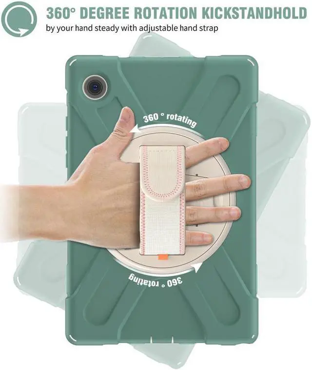 Alt view image 2 of 7 - BONAEVER Case for Samsung Galaxy Tab A8 10.5 inch 2022 Case SM-X200 X205 X207 Shockproof Protective Cover with Stand Pencil Holder H & Shoulder Strap