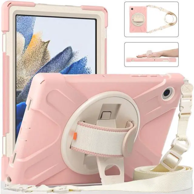 Main image of BONAEVER Case for Samsung Galaxy Tab A8 10.5 inch 2022 Case SM-X200 X205 X207 Shockproof Protective Cover with Stand Pencil Holder H & Shoulder Strap