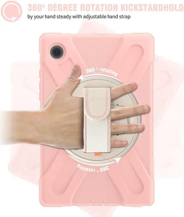 Alt view image 3 of 7 - BONAEVER Case for Samsung Galaxy Tab A8 10.5 inch 2022 Case SM-X200 X205 X207 Shockproof Protective Cover with Stand Pencil Holder H & Shoulder Strap