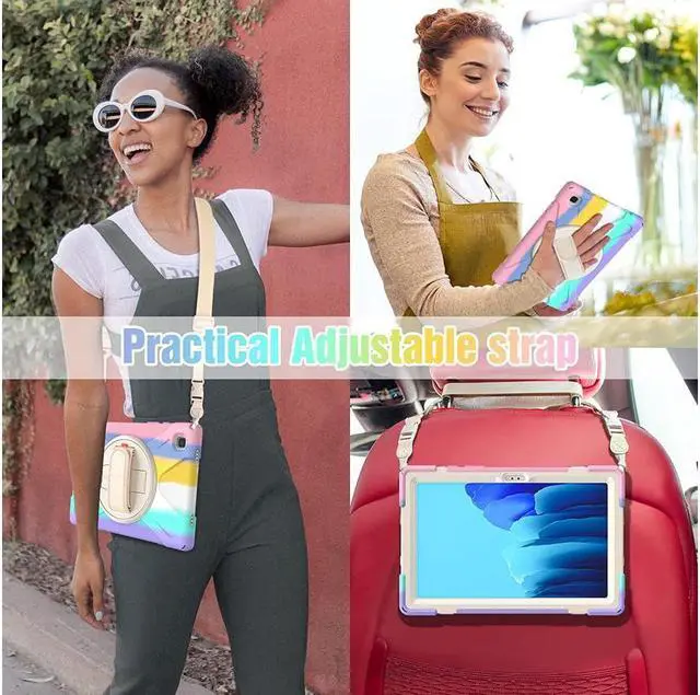 Alt view image 4 of 7 - BONAEVER Case for Samsung Galaxy Tab A8 10.5 inch 2022 Case SM-X200 X205 X207 Shockproof Protective Cover with Stand Pencil Holder H & Shoulder Strap