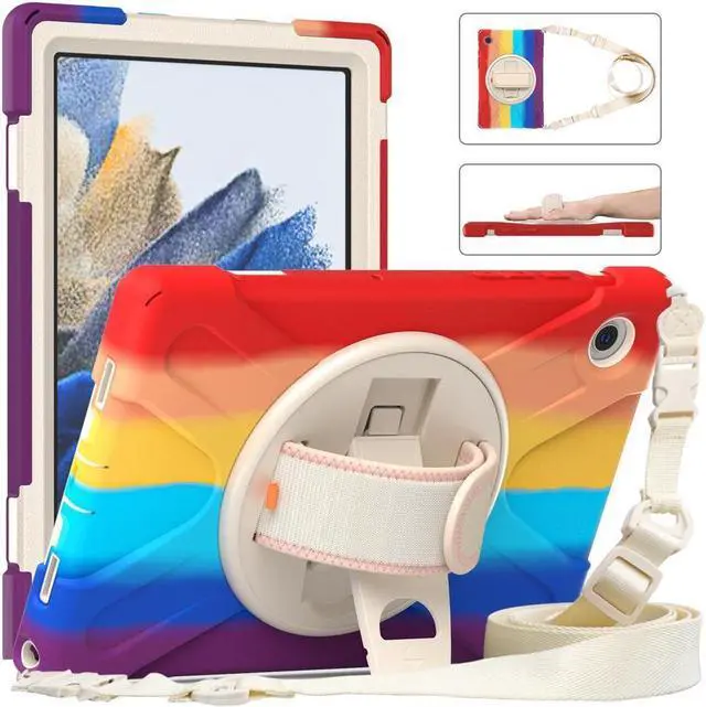Main image of BONAEVER Case for Samsung Galaxy Tab A8 10.5 inch 2022 Case SM-X200 X205 X207 Shockproof Protective Cover with Stand Pencil Holder H & Shoulder Strap