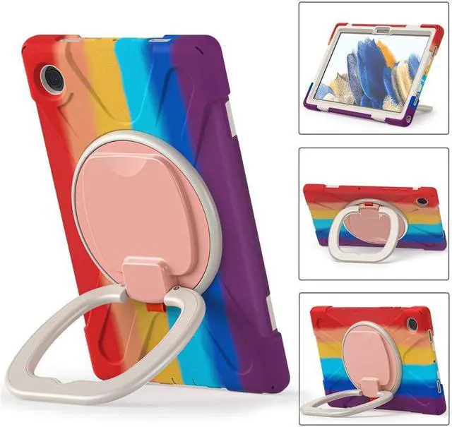 Alt view image 2 of 7 - BONAEVER Case for Samsung Galaxy Tab A8 10.5 inch 2022 (SM-X200 / SM-X205 / SM-X207) with [360 Degree Rotatable Stand & Hand Strap] Pen Holder Shoulder Strap for Galaxy Tab A8 10.5