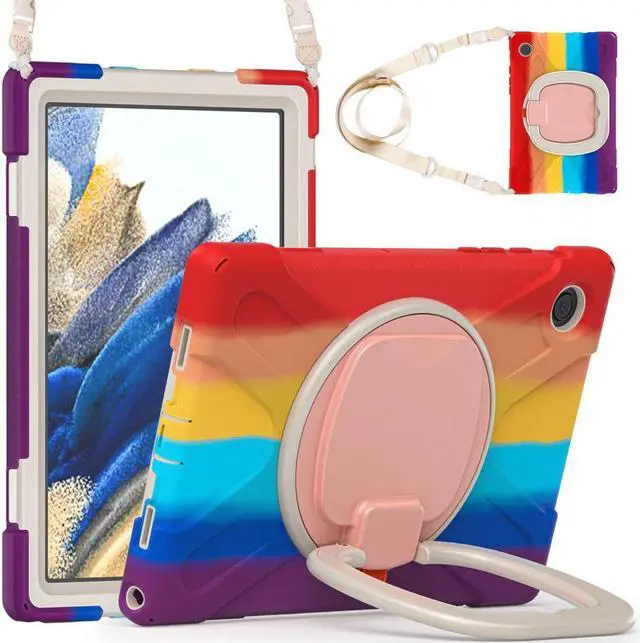 Main image of BONAEVER Case for Samsung Galaxy Tab A8 10.5 inch 2022 (SM-X200 / SM-X205 / SM-X207) with [360 Degree Rotatable Stand & Hand Strap] Pen Holder Shoulder Strap for Galaxy Tab A8 10.5