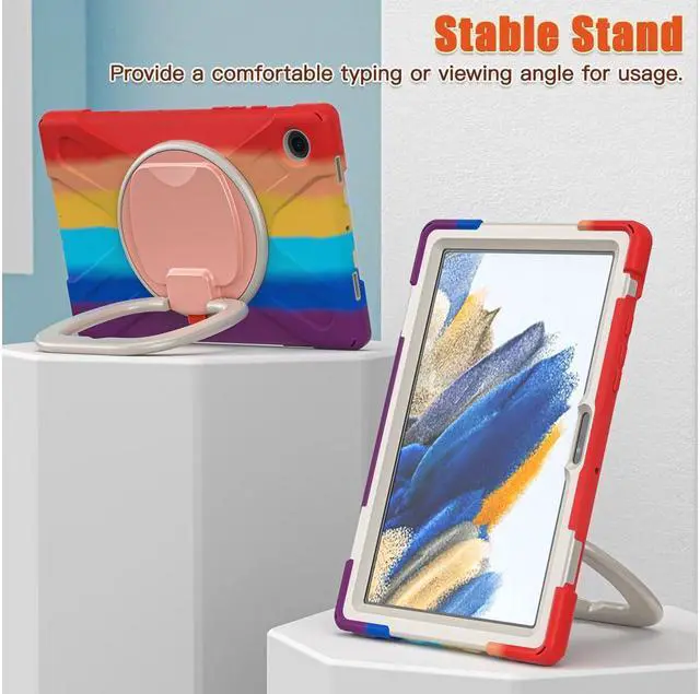 Alt view image 7 of 7 - BONAEVER Case for Samsung Galaxy Tab A8 10.5 inch 2022 (SM-X200 / SM-X205 / SM-X207) with [360 Degree Rotatable Stand & Hand Strap] Pen Holder Shoulder Strap for Galaxy Tab A8 10.5