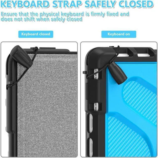 Alt view image 6 of 7 - BONAEVER For Microsoft Surface Pro 8 13 inch 2021 Case Protective Rugged Cover with Pen Holder / Hand Strap / Rotating Stand and Compatible with Type Cover Keyboard