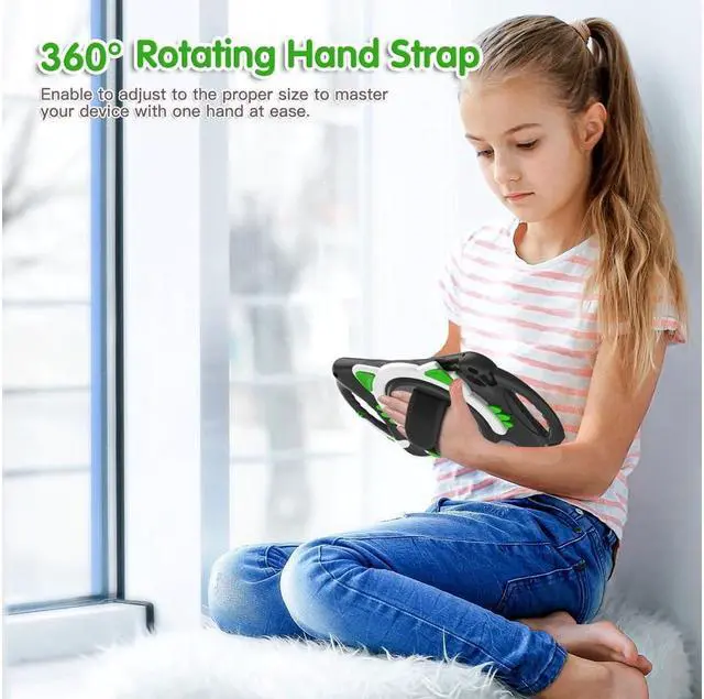 Alt view image 6 of 7 - BONAEVER For iPad Mini 5th/4th/3rd/2nd/1 Stand Generation Case for Kids Silicone Rubber Shockproof Cover for iPad mini 5 4 3 2 1 with Adjustable StrapHandle GripPencil HolderRotating Stand and Strap