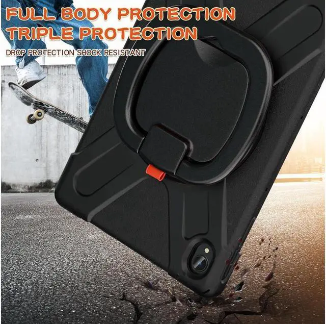 Alt view image 3 of 7 - BONAEVER Case Compatible for Lenovo Tab P11 11 inch 2020 Model TB-J606F / TB-J606X with Stand and Strap Shoulder Strap Shockproof Protective Cover