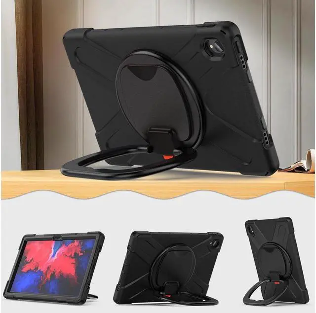 Alt view image 2 of 7 - BONAEVER Case Compatible for Lenovo Tab P11 11 inch 2020 Model TB-J606F / TB-J606X with Stand and Strap Shoulder Strap Shockproof Protective Cover