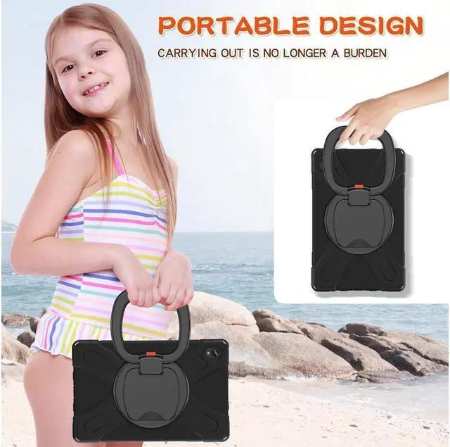 Alt view image 7 of 7 - BONAEVER Case Compatible for Lenovo Tab P11 11 inch 2020 Model TB-J606F / TB-J606X with Stand and Strap Shoulder Strap Shockproof Protective Cover