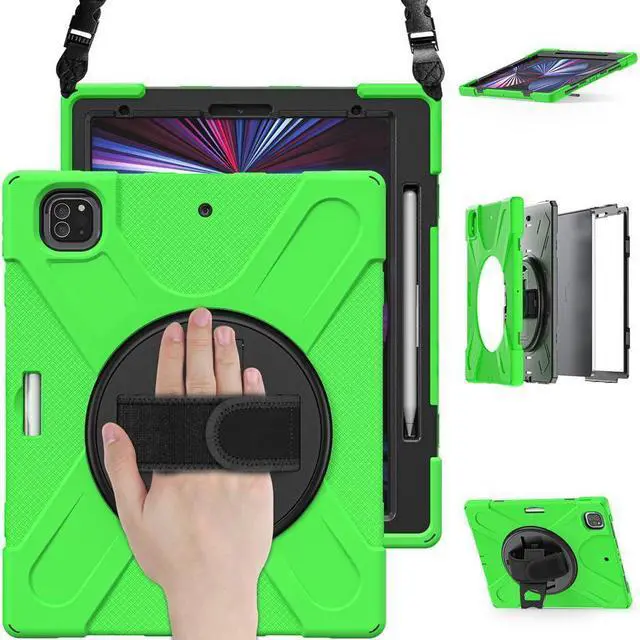 Main image of BONAEVER For iPad Pro 12.9 Case 2022 2021 Shockproof Cover with Pencil Holder Stand and /Shoulder Strap For iPad Pro 12.9 inch 2022 2021 6th 5th Generation