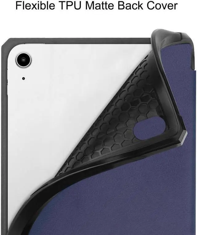 Alt view image 6 of 7 - BONAEVER Case for iPad mini 7 (A17 Pro) 2024 / Mini 6 2021 8.3 inch with Pencil Holder - [ Protection + 2nd Gen Apple Pencil Charging + Auto Wake/Sleep] Soft TPU Back Cover