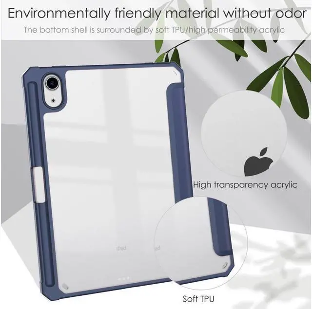 Alt view image 7 of 7 - BONAEVER Slim Case for iPad Mini 6 2021 8.3 inch with Pencil Holder Shockproof Cover Clear Transparent Back Shell Auto Wake/Sleep for iPad 6th Generation 8.3 Inch