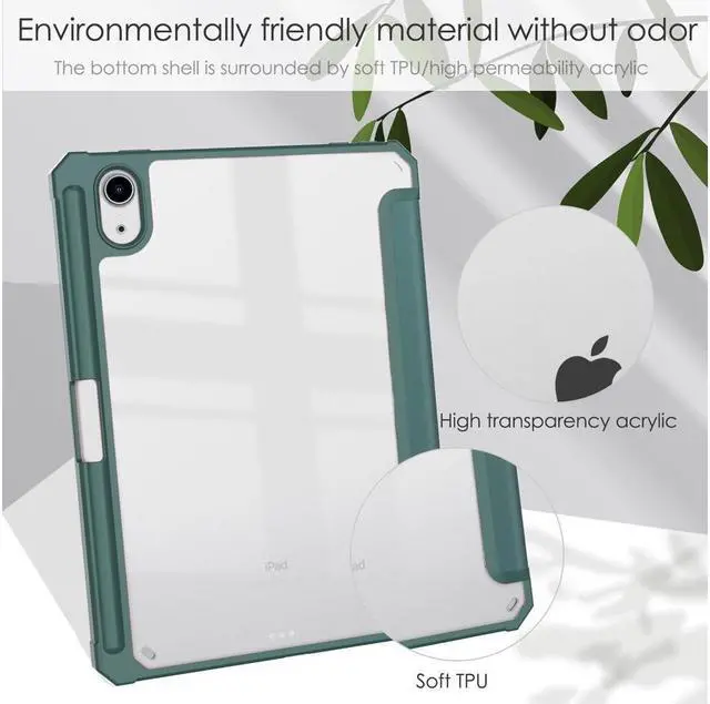 Alt view image 7 of 7 - BONAEVER Slim Case for iPad Mini 6 2021 8.3 inch with Pencil Holder Shockproof Cover Clear Transparent Back Shell Auto Wake/Sleep for iPad 6th Generation 8.3 Inch
