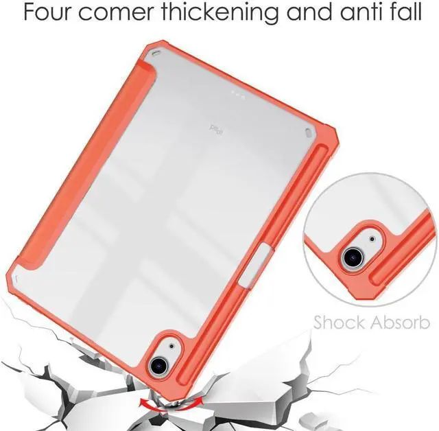 Alt view image 5 of 7 - BONAEVER Slim Case for iPad Mini 6 2021 8.3 inch with Pencil Holder Shockproof Cover Clear Transparent Back Shell Auto Wake/Sleep for iPad 6th Generation 8.3 Inch