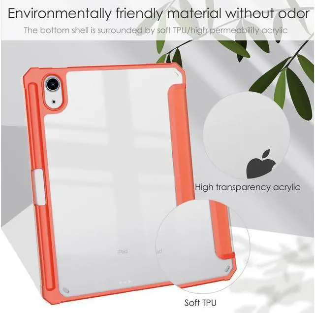 Alt view image 7 of 7 - BONAEVER Slim Case for iPad Mini 6 2021 8.3 inch with Pencil Holder Shockproof Cover Clear Transparent Back Shell Auto Wake/Sleep for iPad 6th Generation 8.3 Inch