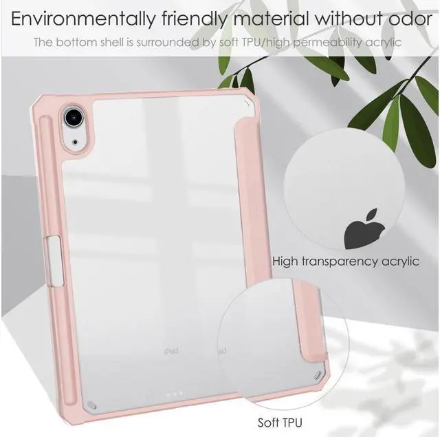Alt view image 7 of 7 - BONAEVER Slim Case for iPad Mini 6 2021 8.3 inch with Pencil Holder Shockproof Cover Clear Transparent Back Shell Auto Wake/Sleep for iPad 6th Generation 8.3 Inch