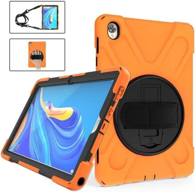 Main image of BONAEVER Huawei Mediapad M6 10.8 Case 2019 Three Layer Shockproof Rugged Cover with 360 Degree Rotatable Stand and Strap for Huawei Mediapad M6 10.8 inch 2019