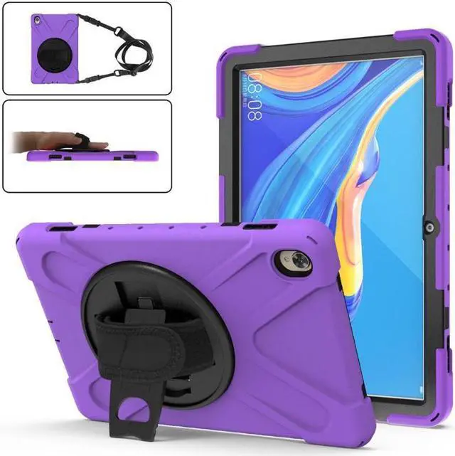 Main image of BONAEVER Huawei Mediapad M6 10.8 Case 2019 Three Layer Shockproof Rugged Cover with 360 Degree Rotatable Stand and Strap for Huawei Mediapad M6 10.8 inch 2019