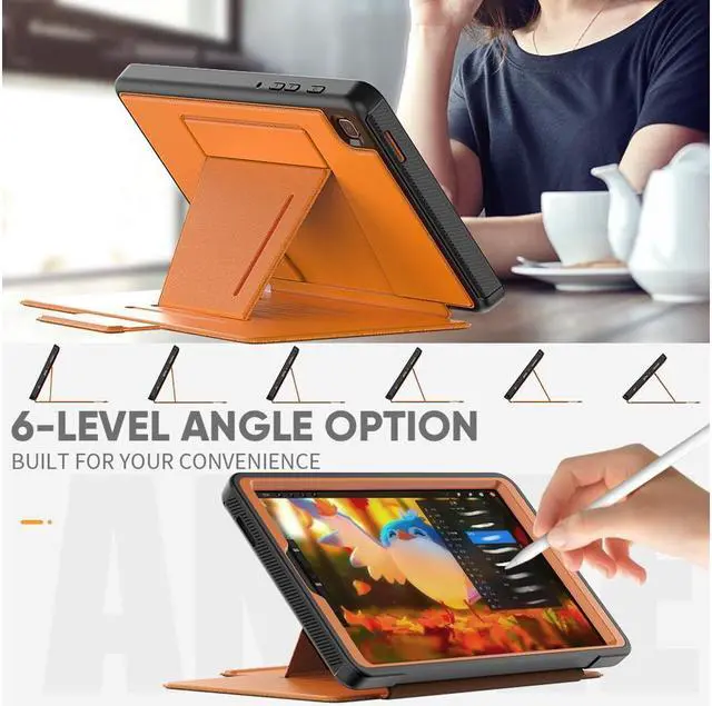 Alt view image 2 of 7 - BONAEVER Magnetic Case for Samsung Galaxy Tab A7 Lite 8.7 inch 2021 Model: SM-T220/T225/T227 Multi-Angle Viewing Smart Stand Cover with Card Pocket Auto Wake/Sleep