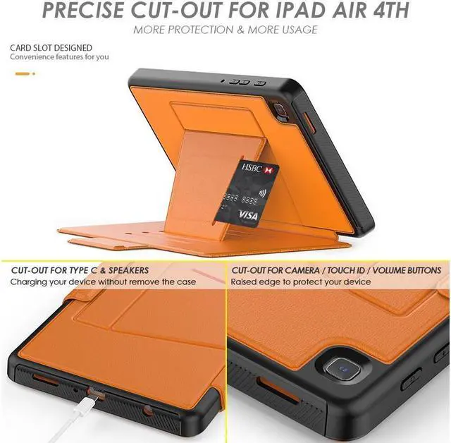 Alt view image 3 of 7 - BONAEVER Magnetic Case for Samsung Galaxy Tab A7 Lite 8.7 inch 2021 Model: SM-T220/T225/T227 Multi-Angle Viewing Smart Stand Cover with Card Pocket Auto Wake/Sleep