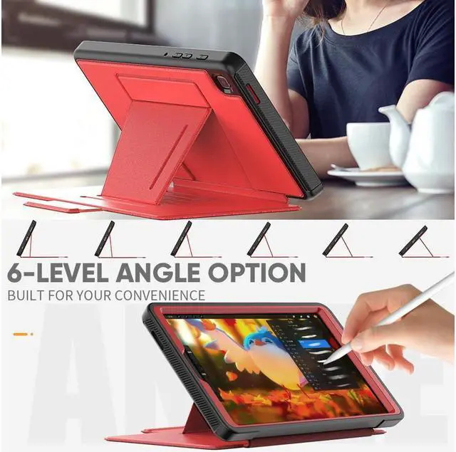 Alt view image 2 of 7 - BONAEVER Magnetic Case for Samsung Galaxy Tab A7 Lite 8.7 inch 2021 Model: SM-T220/T225/T227 Multi-Angle Viewing Smart Stand Cover with Card Pocket Auto Wake/Sleep
