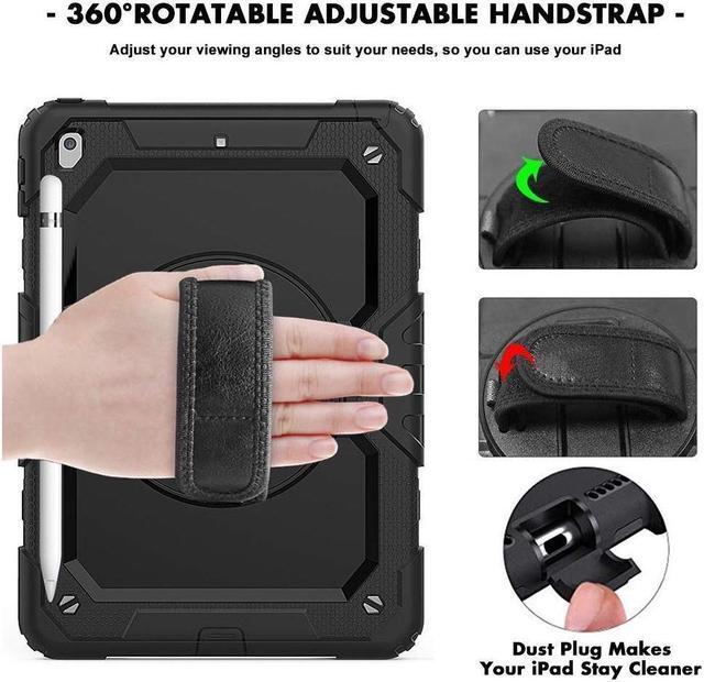 Alt view image 6 of 7 - BONAEVER New iPad 10.2 2019 Case [Built-in Screen Protector] 3 Layer Shockproof Rugged Protective Cover with H Shoulder Straps for iPad 7th Generation 2019 Case 10.2 inch