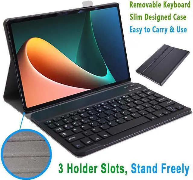 Alt view image 3 of 7 - BONAEVER Bluetooth Keyboard Case for Xiaomi Pad 5 / Xiaomi Pad 5 Pro 11 inch 2021/ Xiaomi Pad 5 Pro 5G Wireless Keyboard with Pencil Holder