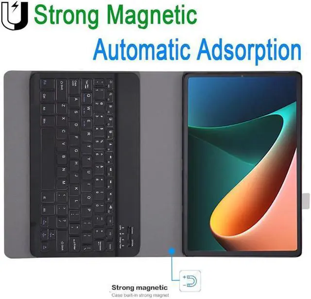 Alt view image 4 of 7 - BONAEVER Bluetooth Keyboard Case for Xiaomi Pad 5 / Xiaomi Pad 5 Pro 11 inch 2021/ Xiaomi Pad 5 Pro 5G Wireless Keyboard with Pencil Holder