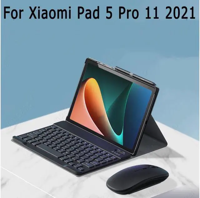 Alt view image 6 of 7 - BONAEVER Bluetooth Keyboard Case for Xiaomi Pad 5 / Xiaomi Pad 5 Pro 11 inch 2021/ Xiaomi Pad 5 Pro 5G Wireless Keyboard with Pencil Holder