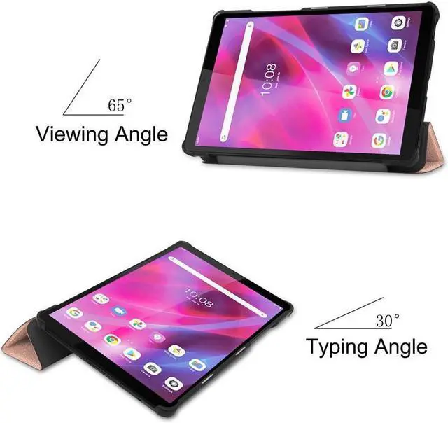 Alt view image 3 of 6 - BONAEVER For Lenovo Tab M8 / Tab M8 HD LTE/Smart Tab M8 / Tab M8 FHD Case Trifold Stand Slim Case Cover for Lenovo Tab M8 3rd Gen TB-8506F / TB-8506X / TB-8505F / TB-8505X / TB-8705F/ TB-8505FS