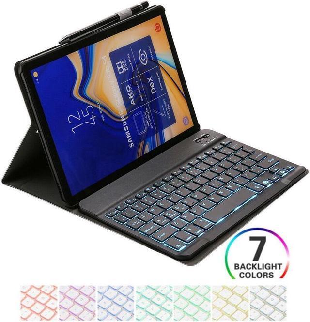 Alt view image 2 of 7 - BONAEVER Keyboard Case for Samsung Galaxy Tab A 8.0 inch 2019 with S Pen Hoder Model SM-P200 Wi-Fi / SM-P205 LTE Slim Shell Stand Cover with Backlit Wireless Bluetooth Keyboard