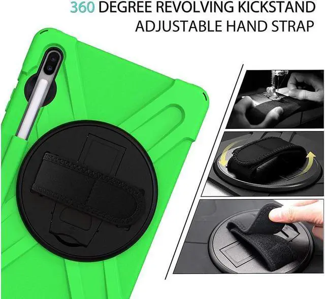 Alt view image 5 of 7 - BONAEVER For Samsung Galaxy Tab S6 Case [Support S Pen Wireless Charging] Hybrid Shockproof Case with Pen Holder H Strap / Shoulder Strap / Standand for Galaxy Tab S6 10.5 2019 SM-T860 / T865 / T867