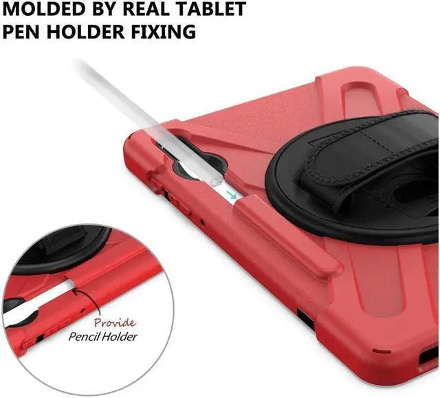 Alt view image 2 of 7 - BONAEVER For Samsung Galaxy Tab S6 Case [Support S Pen Wireless Charging] Hybrid Shockproof Case with Pen Holder H Strap / Shoulder Strap / Standand for Galaxy Tab S6 10.5 2019 SM-T860 / T865 / T867