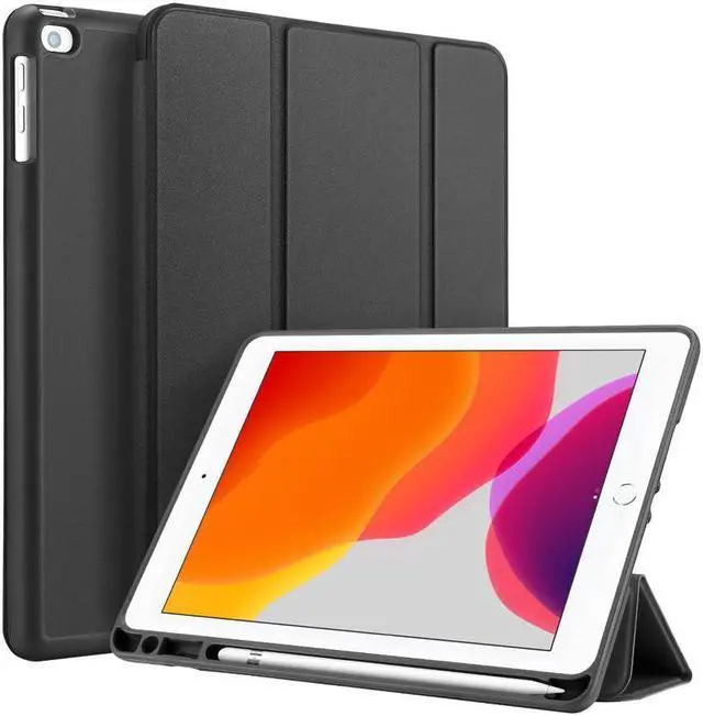 Main image of BONAEVER For iPad 10.2 2021 2020 2019 Case Slim Smart Case Cover for iPad 7th 8th 9th Generation 10.2 inch with Pencil Holder Auto Sleep Wake Smart Stand Soft TPU Protective Back Cover