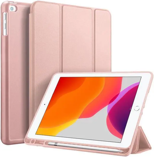 Main image of BONAEVER For iPad 10.2 2021 2020 2019 Case Slim Smart Case Cover for iPad 7th 8th 9th Generation 10.2 inch with Pencil Holder Auto Sleep Wake Smart Stand Soft TPU Protective Back Cover