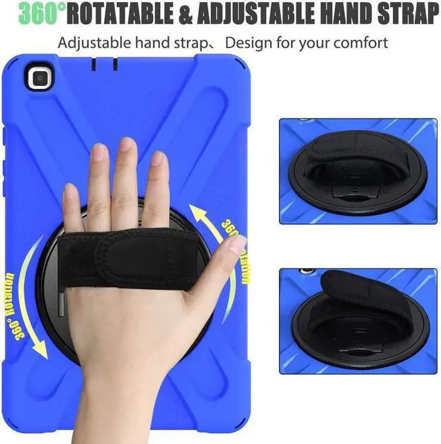 Alt view image 2 of 7 - BONAEVER For Galaxy Tab A 8.0 2019 Case Model SM-T290 SM-T295 Shockproof Protective Case Cover with 360 Rotating Stand and Strap Shoulder Strap for Samsung Galaxy Tab A 8.0 2019 Without S Pen
