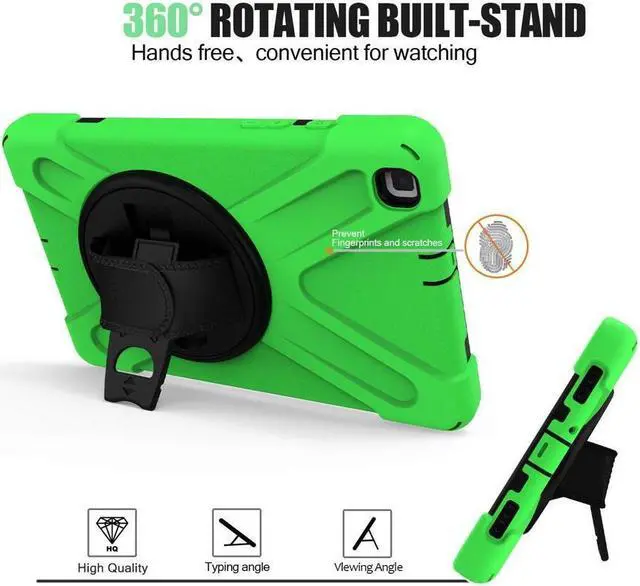 Alt view image 3 of 7 - BONAEVER For Galaxy Tab A 8.0 2019 Case Model SM-T290 SM-T295 Shockproof Protective Case Cover with 360 Rotating Stand and Strap Shoulder Strap for Samsung Galaxy Tab A 8.0 2019 Without S Pen