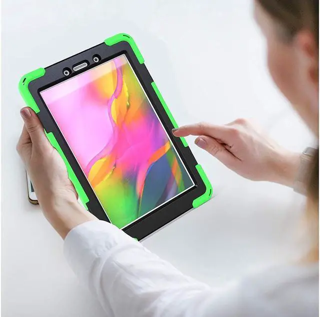 Alt view image 7 of 7 - BONAEVER For Galaxy Tab A 8.0 2019 Case Model SM-T290 SM-T295 Shockproof Protective Case Cover with 360 Rotating Stand and Strap Shoulder Strap for Samsung Galaxy Tab A 8.0 2019 Without S Pen