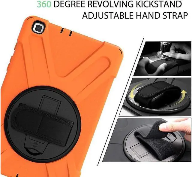 Alt view image 5 of 7 - BONAEVER For Galaxy Tab A 8.0 2019 Case Model SM-T290 SM-T295 Shockproof Protective Case Cover with 360 Rotating Stand and Strap Shoulder Strap for Samsung Galaxy Tab A 8.0 2019 Without S Pen