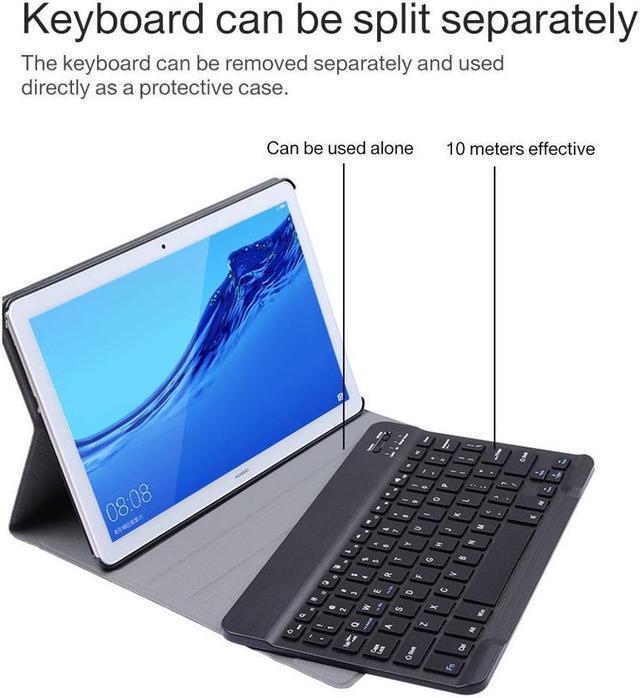 Alt view image 3 of 6 - BONAEVER Removable Wireless Bluetooth Keyboard Case for Huawei MediaPad M5 10.8 / M5 Pro 10.8 inch CRM-AL09 CRM-W09 Cover