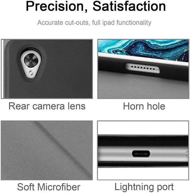 Alt view image 4 of 7 - BONAEVER Bluetooth Keyboard Case for Huawei Mediapad M6 10.8 Inch Light & Thin PU Leather Multiple Angle Viewing Cover with Magnetically Wireless Keyboard for Huawei MediaPad M6 10.8 Inch 2019