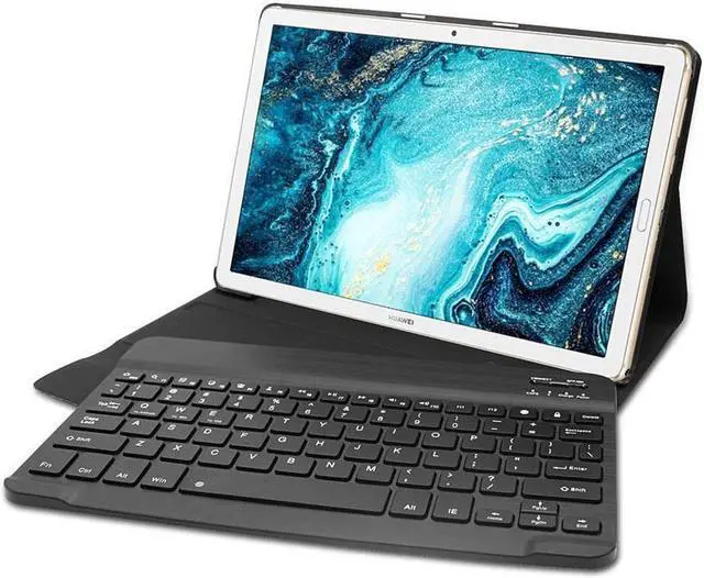 Alt view image 6 of 7 - BONAEVER Bluetooth Keyboard Case for Huawei Mediapad T5 10 10.1 AGS2-L09 AGS2-W09 AGS2-L03 Case Keyboard for Huawei T5 10 10.1 inch Cover