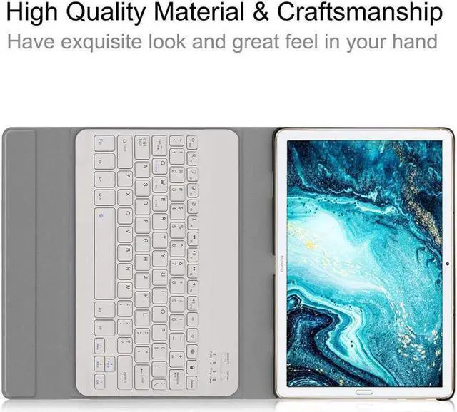 Alt view image 5 of 7 - BONAEVER Bluetooth Keyboard Case for Huawei Mediapad T5 10 10.1 AGS2-L09 AGS2-W09 AGS2-L03 Case Keyboard for Huawei T5 10 10.1 inch Cover