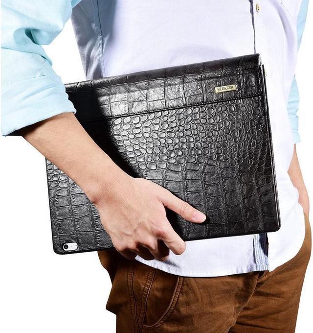 Alt view image 7 of 7 - BONAEVER urface Book Case Surface Book 2 Leather Protecive Case Crocodile Series Genuine Leather Folio Cover for 13.5 Inch Microsoft Surface Book 1 / 2 (Intel Core i7 ONLY)