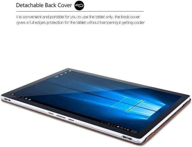 Alt view image 6 of 7 - BONAEVER urface Book Case Surface Book 2 Leather Protecive Case Crocodile Series Genuine Leather Folio Cover for 13.5 Inch Microsoft Surface Book 1 / 2 (Intel Core i7 ONLY)